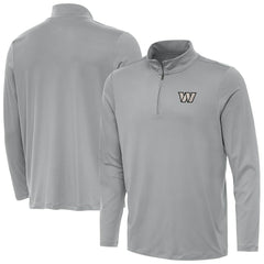 Washington Commanders Antigua Reprocess Quarter-Zip Top Gray | NFL