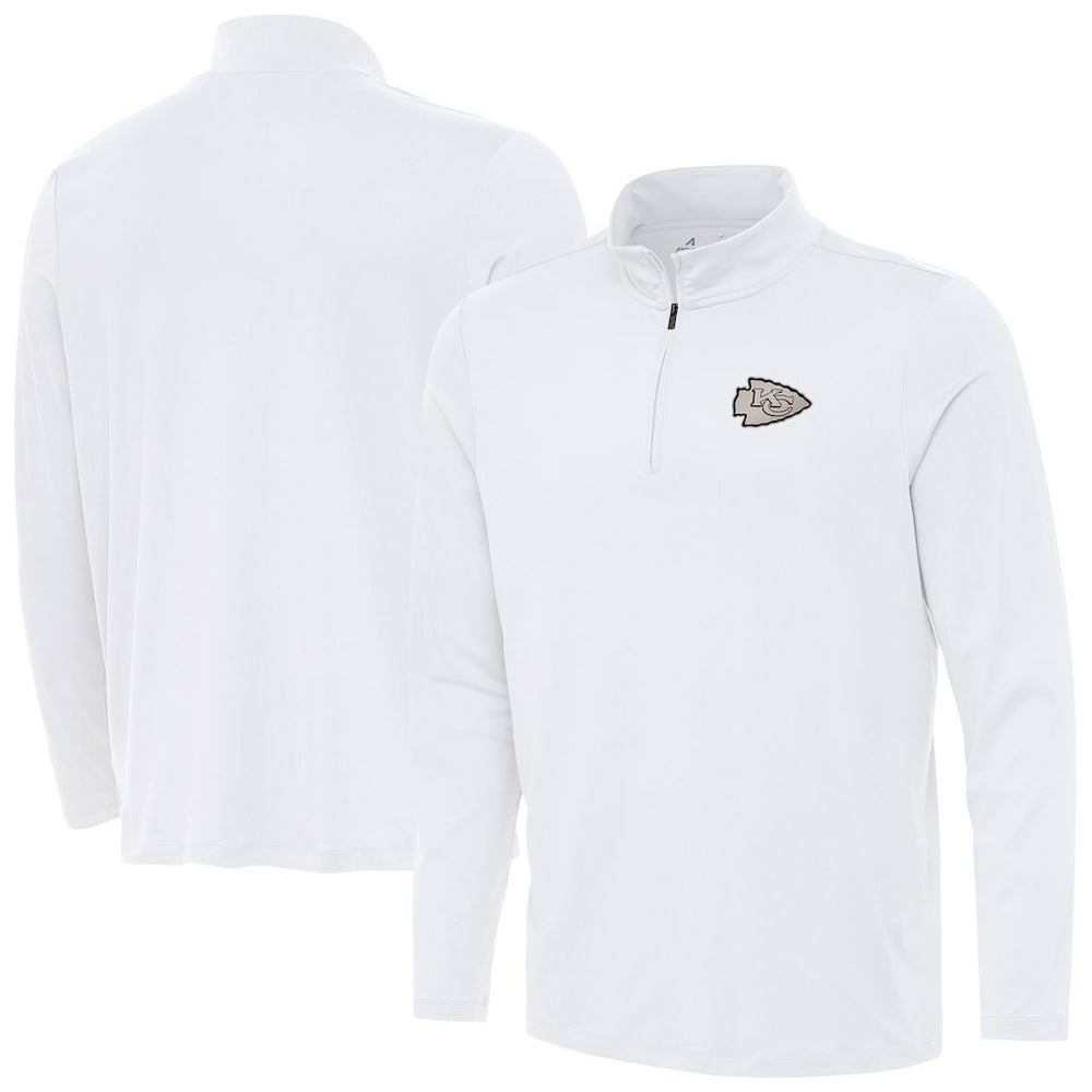 Kansas City Chiefs Antigua Reprocess Quarter-Zip Top White | NFL