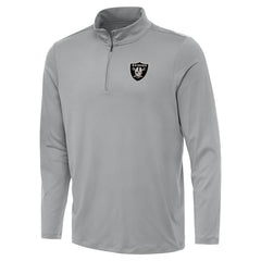 Las Vegas Raiders Antigua Reprocess Quarter-Zip Top Gray | NFL