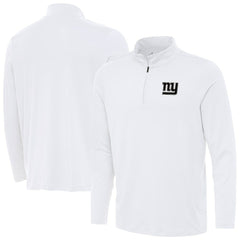 New York Giants Antigua Reprocess Quarter-Zip Top White | NFL