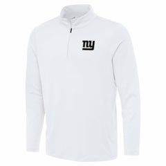 New York Giants Antigua Reprocess Quarter-Zip Top White | NFL