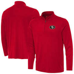 San Francisco 49ers Antigua Reprocess Quarter-Zip Top Scarlet | NFL