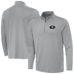 San Francisco 49ers Antigua Reprocess Quarter-Zip Top Gray | NFL