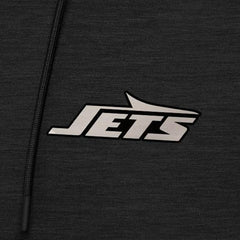 New York Jets Antigua Spikes Raglan Quarter-Zip Hoodie Heather Black | NFL