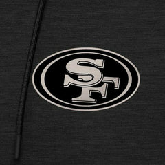 San Francisco 49ers Antigua Spikes Raglan Quarter-Zip Hoodie Heather Black | NFL