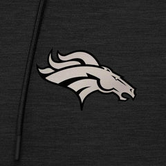 Denver Broncos Antigua Spikes Raglan Quarter-Zip Hoodie Heather Black | NFL