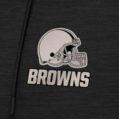 Cleveland Browns Antigua Spikes Raglan Quarter-Zip Hoodie Heather Black | NFL