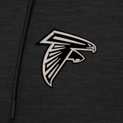 Atlanta Falcons Antigua Spikes Raglan Quarter-Zip Hoodie Heather Black | NFL