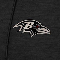 Baltimore Ravens Antigua Spikes Raglan Quarter-Zip Hoodie Heather Black | NFL