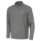 Denver Broncos Antigua Subtle Quarter-Zip Top Heather Black | NFL