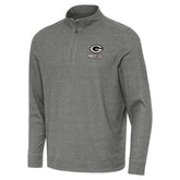 Green Bay Packers Antigua Subtle Quarter-Zip Top Heather Black | NFL