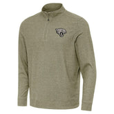 Jacksonville Jaguars Antigua Subtle Quarter-Zip Top Heather Olive | NFL