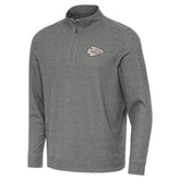 Kansas City Chiefs Antigua Subtle Quarter-Zip Top Heather Black | NFL