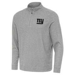 New York Giants Antigua Subtle Quarter-Zip Top Heather Gray | NFL