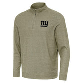 New York Giants Antigua Subtle Quarter-Zip Top Heather Olive | NFL