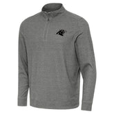 Carolina Panthers Antigua Subtle Quarter-Zip Top Heather Black | NFL