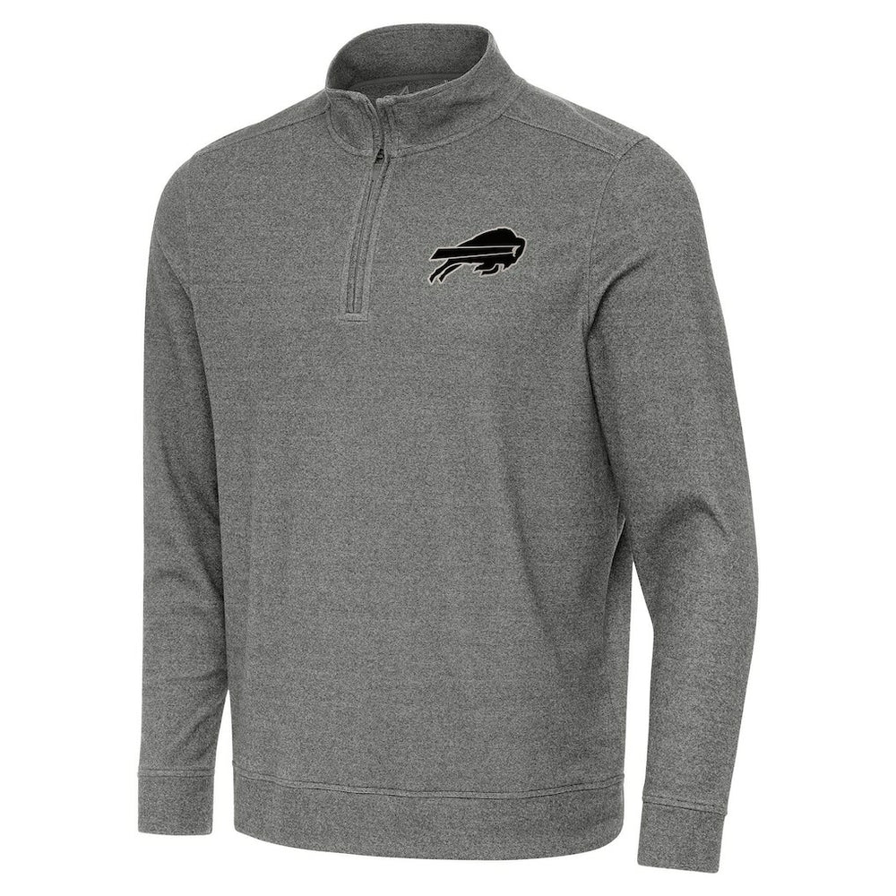 Buffalo Bills Antigua Subtle Quarter-Zip Top Heather Black | NFL