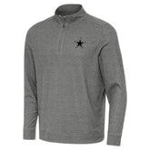 Dallas Cowboys Antigua Subtle Quarter-Zip Top Heather Black | NFL
