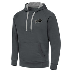 Buffalo Bills Antigua Brushed Carbon Victory Pullover Hoodie Charcoal | NFL