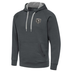 Chicago Bears Antigua Brushed Carbon Victory Pullover Hoodie Charcoal | NFL