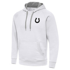 Indianapolis Colts Antigua Brushed Carbon Victory Pullover Hoodie White | NFL