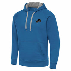Detroit Lions Antigua Brushed Carbon Victory Pullover Hoodie Blue | NFL