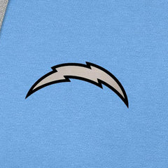 Los Angeles Chargers Antigua Brushed Carbon Victory Pullover Hoodie Powder Blue | NFL