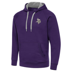 Minnesota Vikings Antigua Brushed Carbon Victory Pullover Hoodie Purple | NFL