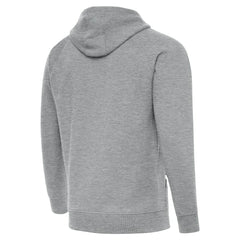 New York Jets Antigua Brushed Carbon Victory Pullover Hoodie Heather Gray | NFL