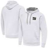 New York Giants Antigua Brushed Carbon Victory Pullover Hoodie White | NFL