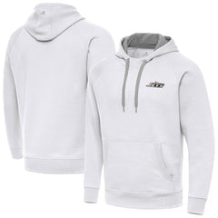 New York Jets Antigua Brushed Carbon Victory Pullover Hoodie White | NFL