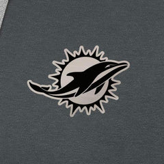 Miami Dolphins Antigua Brushed Carbon Victory Pullover Hoodie Charcoal | NFL