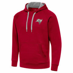 Tampa Bay Buccaneers Antigua Brushed Carbon Victory Pullover Hoodie Red | NFL