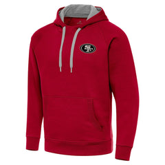 San Francisco 49ers Antigua Brushed Carbon Victory Pullover Hoodie Scarlet | NFL