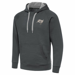 Tampa Bay Buccaneers Antigua Brushed Carbon Victory Pullover Hoodie Charcoal | NFL