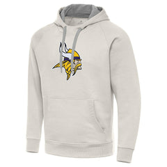 Minnesota Vikings Antigua Victory Raglan Pullover Hoodie Cream | NFL