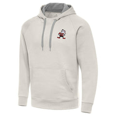 Cleveland Browns Antigua Victory Raglan Pullover Hoodie Cream | NFL