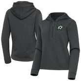 Dallas Stars Antigua Women's Contemporary Quarter-Zip Hoodie - Pewter - NHL