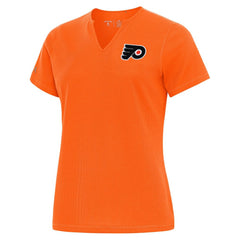 Philadelphia Flyers Antigua Traveler Rib V-Neck T-Shirt - Orange - NHL