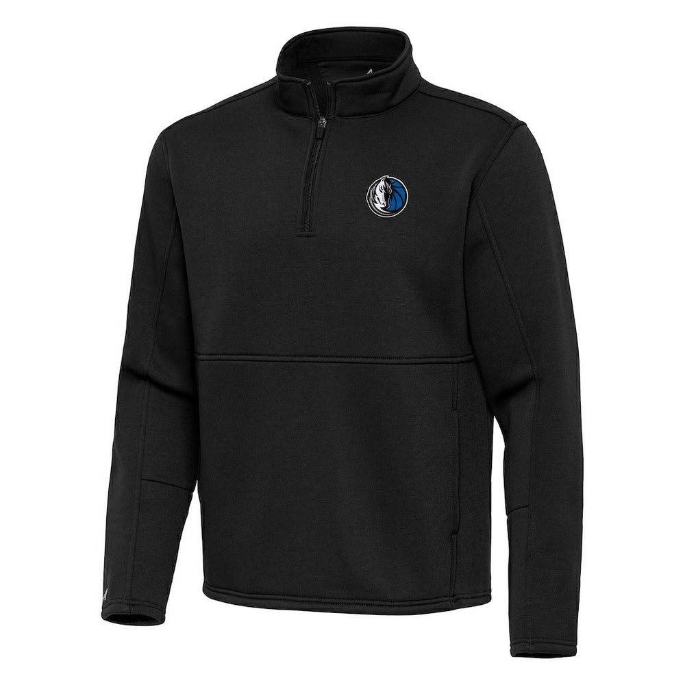 Dallas Mavericks Antigua Twist Quarter-Zip Pullover Top - Black - NBA