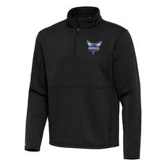Charlotte Hornets Antigua Twist Quarter-Zip Pullover Top - Black - NBA