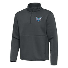 Charlotte Hornets Antigua Twist Quarter-Zip Pullover Top - Pewter - NBA