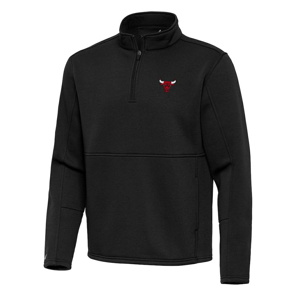 Chicago Bulls Antigua Twist Quarter-Zip Pullover Top - Black - NBA