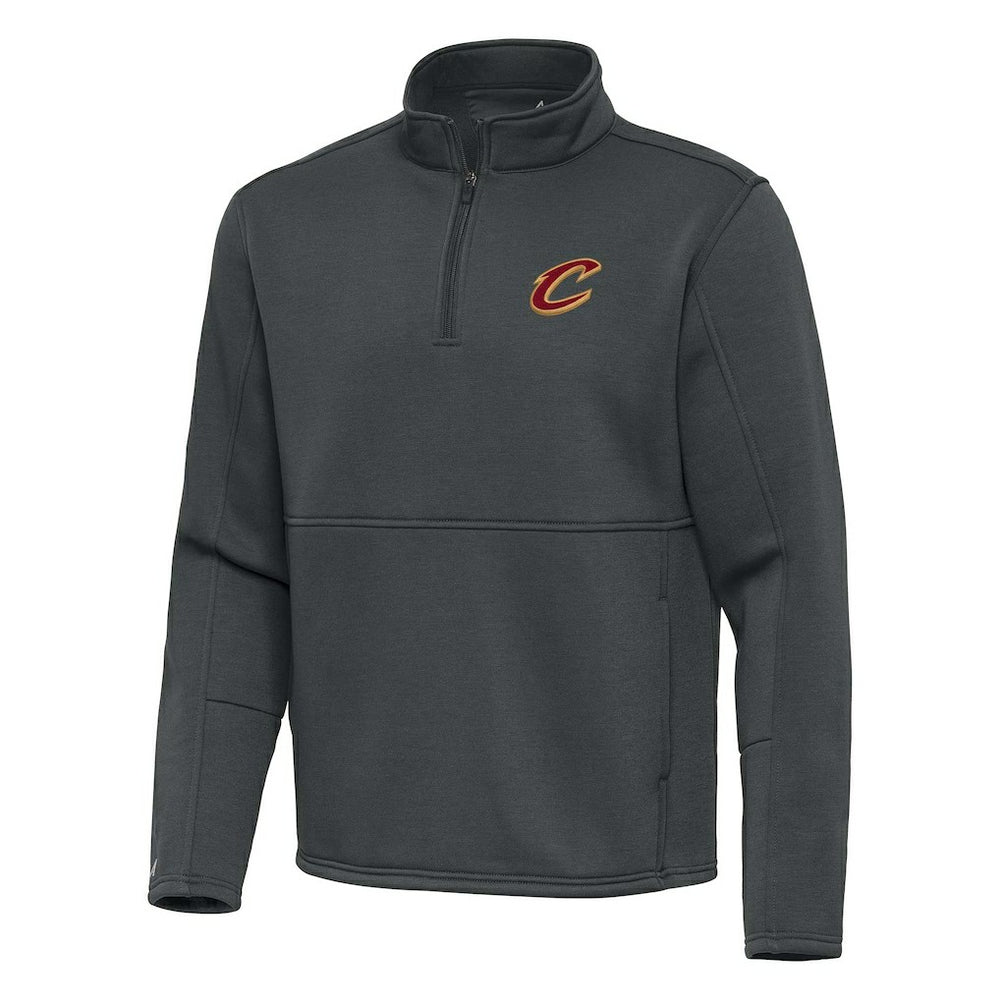 Cleveland Cavaliers Antigua Twist Quarter-Zip Pullover Top - Pewter - NBA
