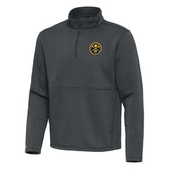 Denver Nuggets Antigua Twist Quarter-Zip Pullover Top - Pewter - NBA