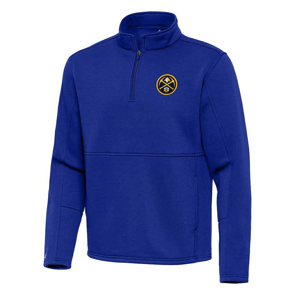 Denver Nuggets Antigua Twist Quarter-Zip Pullover Top - Blue - NBA