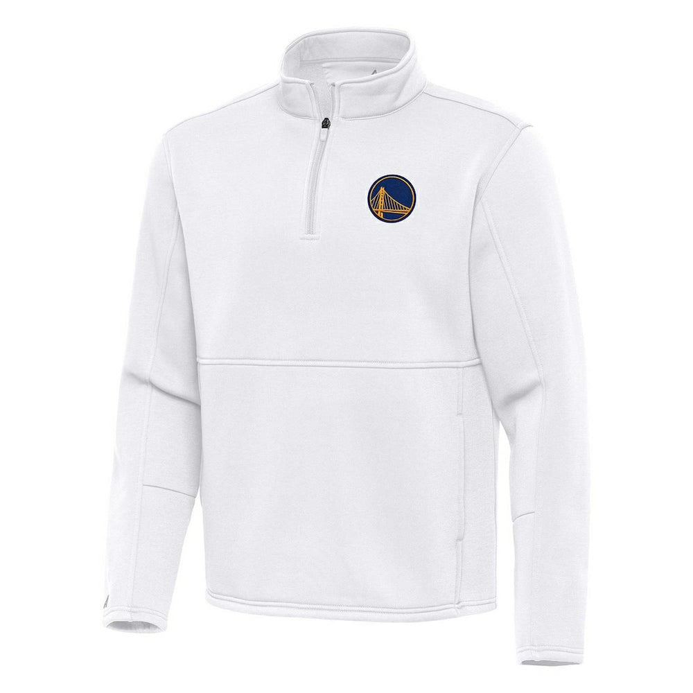 Golden State Warriors Antigua Twist Quarter-Zip Pullover Top - White - NBA