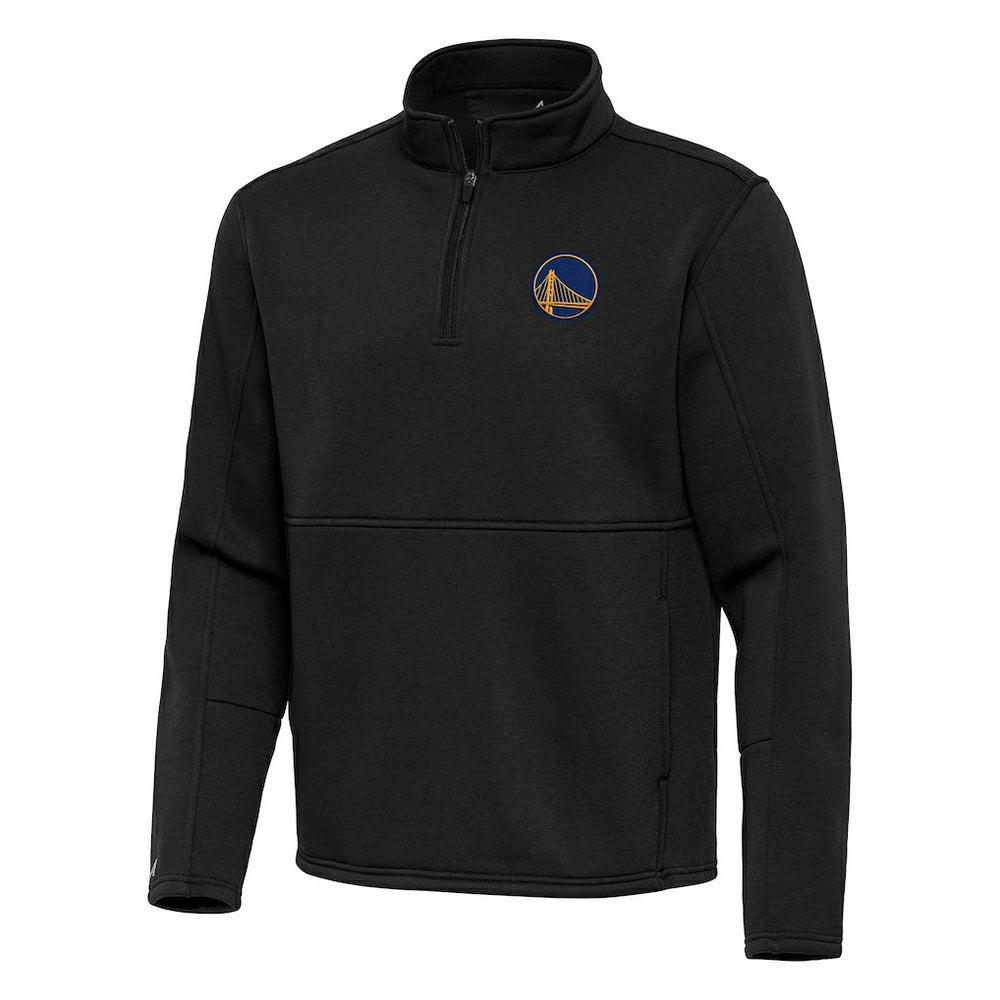 Golden State Warriors Antigua Twist Quarter-Zip Pullover Top - Black - NBA