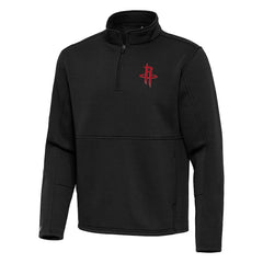 Houston Rockets Antigua Twist Quarter-Zip Pullover Top - Black - NBA
