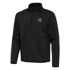 Minnesota Timberwolves Antigua Twist Quarter-Zip Pullover Top - Black - NBA